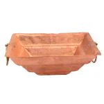 Kalarambh Bharat Haat Yellow Brass Havan Kund Handicraft Art 25 x 25 x 8 cm