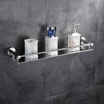 GOSAI Bathroom Accessories Stainless Steel Bathroom Storage Shelf for Rust-Proof Organization | Bathroom Shelf | Contemporary Stainless Steel Bathroom Shelf for Stylish Storage (16x5 inch)