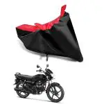 KEDIT New Hero HF 100 Universal Motorcycle Bike/Scooty Two Wheeler Safety Full Body Cover Hero HF 100 Red Black Colour KK-164