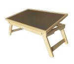 Ekta Product Foldable Brown Wooden Table with Adjustable Tilting Top (55.9 x 22.9 x 33 cm)