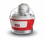 Ariete Ice Cream Maker Party Time 643, Ice Cream Maker, Mixing Spatula, Ice Cream Maker with Lid for Adding Ingredients, Preparation Time 30 Minutes, Capacity 1.5 L, 12 W, Red