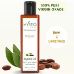 Mystiq Living - Jojoba Oil - 100% Pure Cold Pressed Jojoba Oil for Skin, Hair Growth - Oil for Face and Skin | Cold Pressed Jojoba Oil for Skin & Hair Growth - Virgin & Unrefined | Jojoba Oil for Hair Growth Hair Oil -200 ML