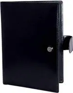 JSTBUY LABEL Black Faux Leather File Folder - A4 (pack of 10)