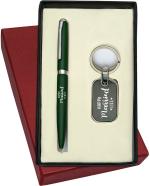 UJJi 2in1 Happy Married Life Printed Green Colour Ballpen and Keychain
