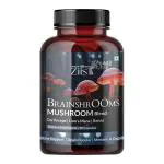 Ziist BRAINSHROOMS MUSHROOM Blend Cordyceps| Lion's Mane | Reishi Dietary Supplement | 90 Capsules