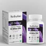 Meibotan Best Probiotics Supplement 20 Strains with 70 Billion CFU For Men & Women with Prebiotics - Gut Support, Digestion, Immunity Support, Detox & Cleanse - 60 Vegetarian Capsules, Age 45+