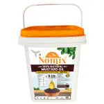 NOMIX Mustard Premium Quality Cold Pressed Oil | Cholesterol Free | Unrefined | Kachhi Ghani | Kohlu | Cheku | 100% Pure And Natural | Extracted Naturally By Pressing | Used As Cooking | Deep Frying | Sauteing | Massage | Good For Health And Heart | 5Ltr