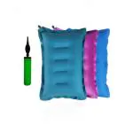 SHIVAM CART Cotton Travelling Pillow Comfortable & Portable,Neck Support,Lightweight Compact Travelling in Train, Bus,Flight, Camping, Hostel and Office (Multi-Color) (Pack of 3)