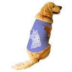 Ruse Pets Every Dog Matters Printed Lavender Cotton Dog Round Neck Sleeveless Vest Tank T-Shirt - XXL