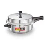 Prestige Popular Plus Virgin Aluminium Gas and Induction Compatible Senior Deep Pan Pressure Cooker, 6 L (Silver)
