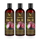 NAINITAL Onion Hair Oil for Hair Growth and Hair Fall Control - With Black Seed Oil Extracts - 200 ML (PACK OF 3)