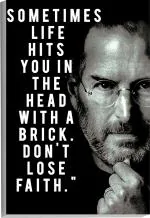 Surmul Multicolor Sunboard Medium Steve Jobs Quotes Poster Sometimes Life Hits Removable Sticker