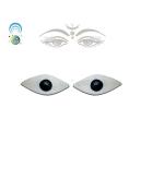 Pmw - Grade A Quality - Metal Finish Eyes - Eyes for God & Godess - Approx 1 Inch Size - 1 Pair
