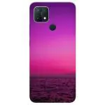MobiEra Oppo A15s Magenta Sea Wallpaper Plastic Designer Printed Hard Case Cover