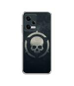 Casotec Skull Pattern Print Design Printed Silicon Soft TPU Back Case Cover Redmi Note 12 5G