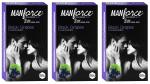 MANFORCE 3 in 1 (Ribbed Contour Dotted) Wild Black Grapes Flavored Condoms- 10 Pieces x Pack of 3