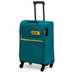 Citizen Journey Pulse Trolley Bag for Travel 57 cms Small Cabin Luggage Bag | Polyester Soft Sided Suitcase for Travel with 4 Spinner Wheel & Built-in Combination Lock (Teal Blue)