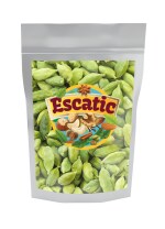 Escatic Green 250g Whole Cardamom (Elaichi), Superior Aroma-lock Pack (Green Grade - 7 to 8mm)