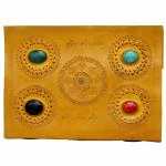 pranjals house Yellow Leather Handmade Diary 100 Pages