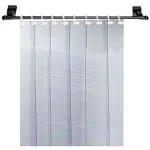 Kuber Industries Plastic AC Door Curtain, 1 mm 7 Feet, White, 1 Piece