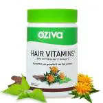 OZiva Hair Vitamins (60 Capsules) & OZiva Plant Based Biotin (125g) For Hair Growth (Combo Pack)