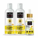 Esawood Sun Screen Lotion And Vitamin C Face Serum For All Skin Type Combo(Pack Of 3)