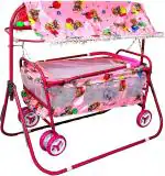 Avani Metrobuzz Pink Baby Cradle Cot Cum Stroller