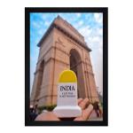 Chaque Decor India Gate Texture Paper Framed Art Print 19.25 Inches X 13.25 Inches,Perfect for Home Decor, For Living Room, Bed room, Office, Hotel,wall decoration