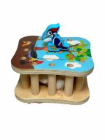 MontyMaestro Toys- Wooden Birds Egg Bug Catching Game | Activity toy| Montessori game| Early Educational toys |Toys| Games|insect catching toy | Bug catching game| Multicolour [ 3+] (Bird)