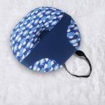 kradyl Kroft 5in1 Baby Feeding Pillow with 100% Cotton Detachable Cover Belt and Baby Hoop - Blue Clouds