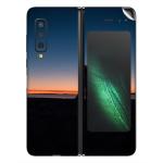 GADGETSWRAP Printed Vinyl Skin Sticker for Samsung Galaxy Fold - woman holding a moon