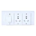 Saifpro Plastic 15 Amp Multi Board Fitted With 2 Sockets, 1 Switch And Long Wire 5 M - 5 Meter Wire