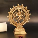 ARTVARKO Wedding And Engagement Brass Antique Shiva Natraj Nataraja Statue - 9.5 inch