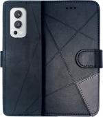 SUPER ME OnePlus Nord 2 5G Black Leather Dual Protection Flip Cover