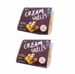 IRIE Cream Shells | Mini Cream Rolls | Vanilla Cream | Bite-Sized Snack - Pack of 2 (100g Each)