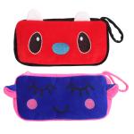 Kiddiewink Cute Soft Plush Cartoon Character Pouches/Birthday Return Gift/School Supply Pouch case with Smooth Zipper Pack of 2