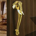 Plantex PVD Gold Elephant-Shaped Push Pull Main Door Handle, 11 inch