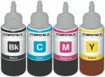 Dubaria Black Plus Tri Color Ink Cartridge Refill Ink for HP 905 and HP Pro 6960 Printers 100 ml (Pack of 4)