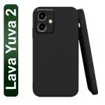 Knotyy Back Cover for Lava Yuva 2 (Black, Flexible, Silicon, Pack of: 1)