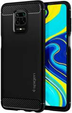 Spigen Rugged Armor Back Cover Case Compatible with Redmi Note 10 Lite/Poco M2 Pro (TPU | Matte Black)