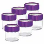 Treo by Milton Alfy Glass Storage Jar, 100 ml, (Assorted), 6 Pc Set