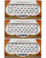 SUNAINA Half Moon Shaped Stick On Forehead Bindi (Pack of 3)
