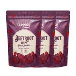 Fabeato Ghost Jolokia Beetroot Chips | Gluten Free | Vegan Friendly Snack | Trans free|No Artificial Flavour | Vegetable Chips (Pack of 3 X 60g)
