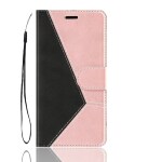 Trounce Tango Series Dual Pink & Black Shade Faux Leather Mobile Wallet Flip Cover For Poco C3