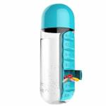 DealGuru Water Bottle With Tablets Storage, Tablet Water Bottle, Pill Box Organizer with Water Bottle, Medicine Storage Box and Water Bottle Combination for Outdoor, Gym, Travel(1 Pcs/Multicolor)