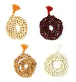 Spherulemuster Wooden Tulsi Jap Malas,Multicolor (10 x 5 x 3 cm)