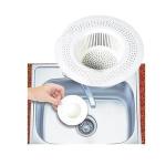 ABlue Clipper Sink Strainer Basin Strainer Sink Jali Waste Filter Cup Sink mesh Filter Plastic Drain Strainer, Pack Of 12, 12 x 8 x 3 CM, White