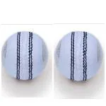 BOXCO Power Hand Stiched Four Piece Cricket Leather Ball for T20, One Day and Test Matches (White) (Pack of 2)