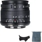 Artek 7artisans 35mm F1.4 Mark II APS-C Manual Focus Fixed Lens Large Aperture Compatible with Olympus and Panasonic MFT M4/3 Mount Cameras (Black)