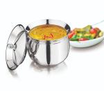 Mukti Stainless Steel Food Storage Handis & Cooking Pots|Curry Pots, Gravy, Rice Patilas, Biryani Kadhai & Topes|Mudhiras Belly Curry & Rice Pot with Lid|500ml x 1pc